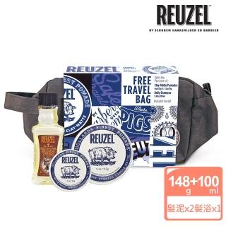 【REUZEL】白豬強力黏土級水性髮泥經典紳士盥洗包組