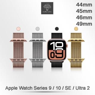 【Metal-Slim】Apple Watch Series 7 45mm(米蘭式磁吸不銹鋼編織錶帶)
