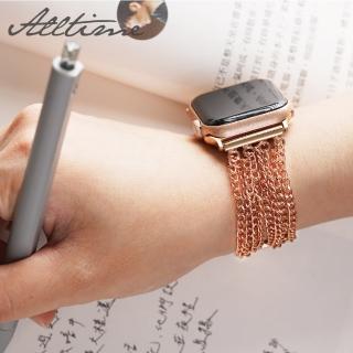 【ALL TIME 完全計時】Apple Watch S7/6/SE/5/4 38/40/41mm 金屬質感牛仔鍊錶帶