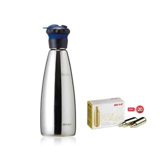 【MOSA】髮絲紋 不銹鋼 Soda Splash II代 魔泡瓶蘇打氣泡水 - 0.75L贈氣彈 20支(SODA / CO2)