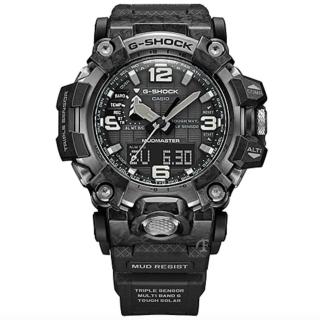 【CASIO 卡西歐】MUDMASTER碳纖維太陽能充電多功能雙顯錶-深灰(GWG-2000-1A1 高度溫度氣壓 玻璃防眩)