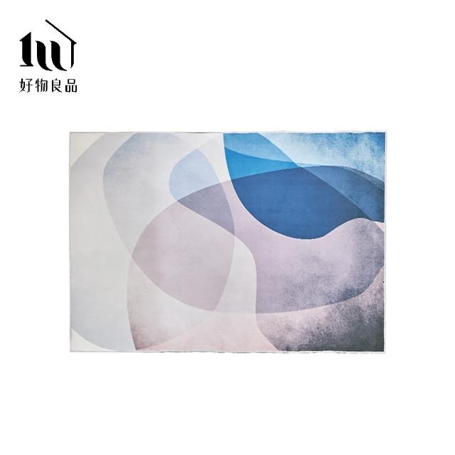 【好物良品】140x200cm_簡約輕奢長形高密度水晶法蘭絨短絨毛可機洗防滑地毯地墊(客廳臥室沙發茶几墊)