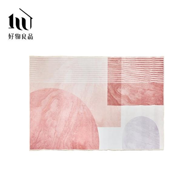 【好物良品】140x200cm_簡約輕奢長形高密度水晶法蘭絨短絨毛可機洗防滑地毯地墊(客廳臥室沙發茶几墊)