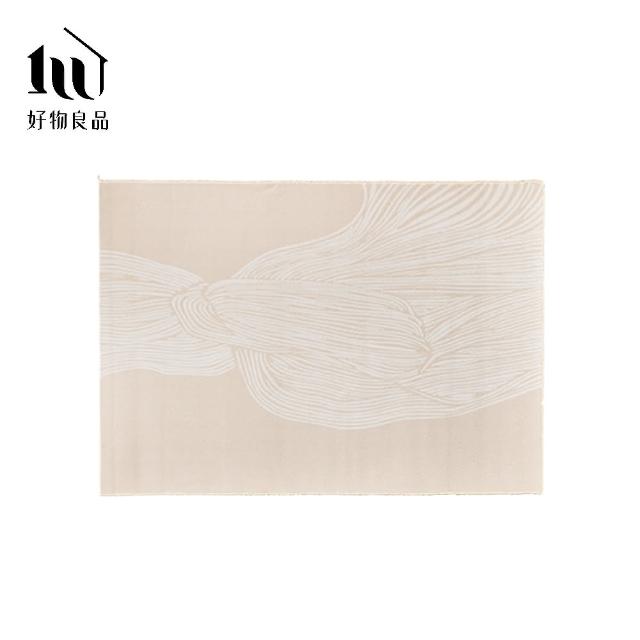 【好物良品】140x200cm_簡約輕奢長形高密度水晶法蘭絨短絨毛可機洗防滑地毯地墊(客廳臥室沙發茶几墊)