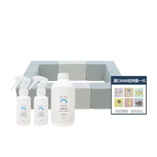 【PatoPato】Hipopo方塊遊樂圍欄6入組+日安對策抗菌液100mlx2瓶+500mlx1瓶(抗菌防護圍欄組)