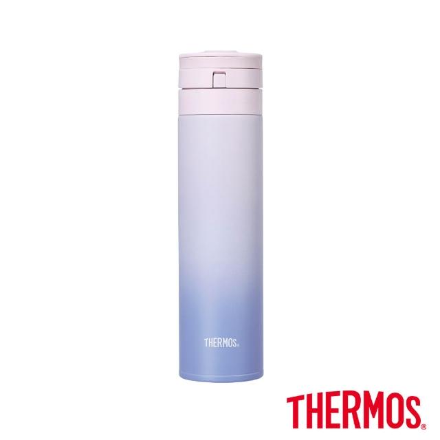 【THERMOS膳魔師】漸層不鏽鋼超輕量自動上鎖真空保溫杯450ml(JNS-453)