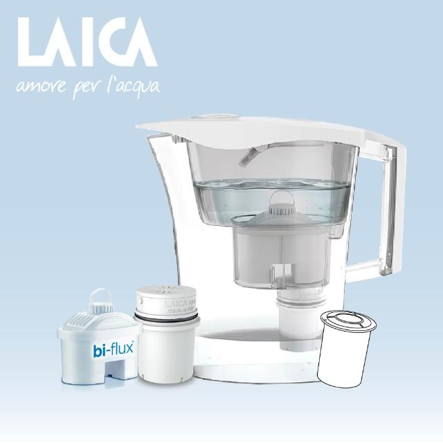 【LAICA 萊卡】義大利高效除菌濾水壺(1壺1芯+除菌濾芯)