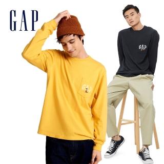【GAP】男女同款 Gap x Disney 迪士尼系列純棉長袖T恤(多色可選)