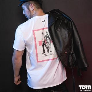 【TOM OF Finland 芬蘭湯姆】TOF 粉紅外框白色上衣(獨家授權/哈利男孩)