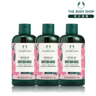 【THE BODY SHOP 美體小舖】純淨玫瑰嫩膚洗護組(沐浴膠250ML + 潤膚乳200ML贈滋養霜8ML*2)