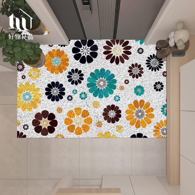 【好物良品】80x120cm_森林系列可剪裁玄關絲圈刮泥地墊(防滑刮泥墊 腳踏墊 除塵墊 玄關地墊 絲圈地墊)