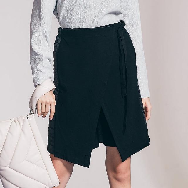 【ICHE 衣哲】Cop.Copine 法國原裝進口異材褲裙-知識黑