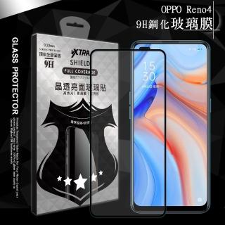 【VXTRA】OPPO Reno4 5G 全膠貼合 滿版疏水疏油9H鋼化頂級玻璃膜-黑