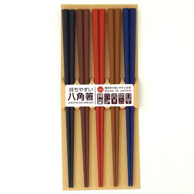【日本】日本好拿PBT八角形筷五入(兩款顏色擇一)