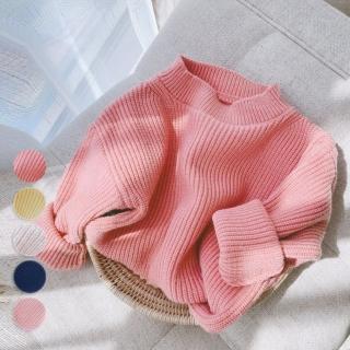 【橘魔法】柔和糖果色針織上衣(針織衫 毛衣 長袖上衣 長袖毛衣 女童 童裝 兒童 中童)