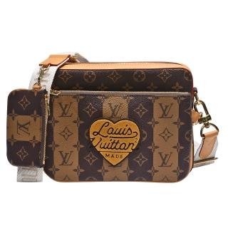 【Louis Vuitton 路易威登】M45965 限量TRIO系列經典Monogram帆布印花組合拉鍊信差袋(咖啡)