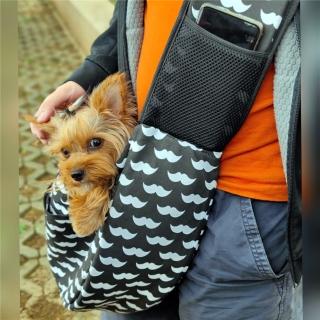 【May shop】寵物外出背包 貓狗便攜式袋鼠包帆布包