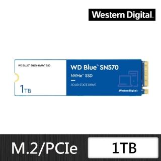 【WD 威騰】藍標 SN570 1TB M.2 2280 PCIe Gen3 固態硬碟(WDS100T3B0C)