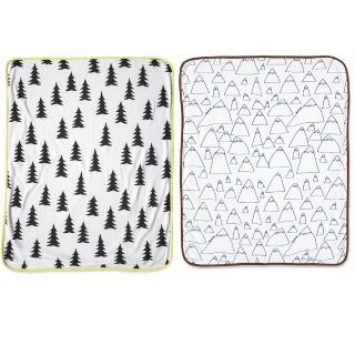 【北歐瑞典 FINE LITTLE DAY】GRAN /MOUNTAIN ECO CHILD BLANKET(森林山嵐有機棉毯平織毯-兩款可選)