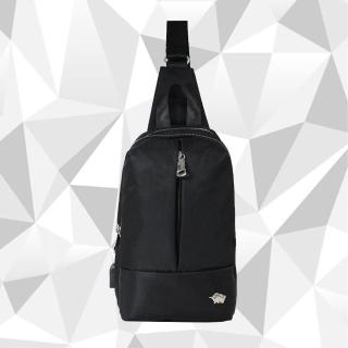 【DRAKA 達卡】諾姆Norm系列-斜背/單肩胸包-黑(44DK59398557)