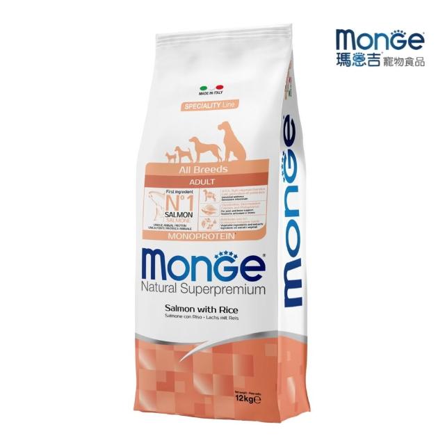 【Monge 瑪恩吉】天然呵護系列配方 12kg（成犬/成犬低卡）(狗糧、狗飼料、狗乾糧)