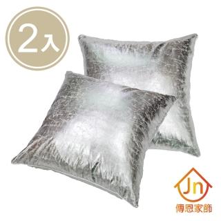 【J&N】紫醉金迷抱枕-45x45cm-銀色(2 入)