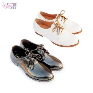 【ShoesClub 鞋鞋俱樂部】MIT經典素面綁帶牛津學生皮鞋