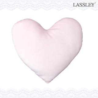 【LASSLEY】粉白絨毛愛心枕(絨毛抱枕靠枕 浪漫情人節禮物 造型枕 午睡枕  粉心)