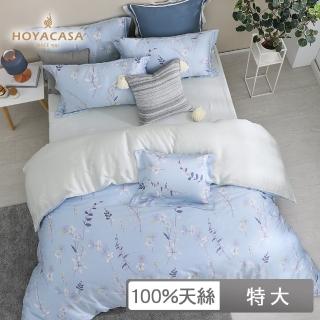 【HOYACASA】100%抗菌天絲兩用被床包組-晨風(特大)