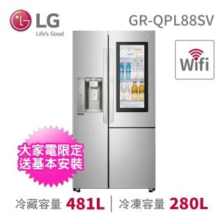 【LG 樂金】761公升WiFi敲敲看門中門變頻對開冰箱(GR-QPL88SV)