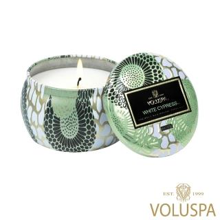 【VOLUSPA】白絲柏 錫盒 113g 香氛蠟燭(White Cypress)
