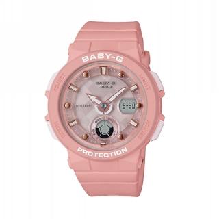 【CASIO 卡西歐】BABY-G 海洋風格系列/霓虹照明/41mm/粉(BGA-250-4A)