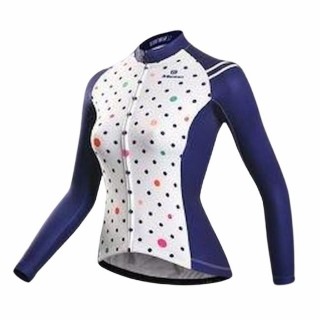 【MONTON】野糖藍色女款抓絨長上衣(長袖自行車服/長袖車衣/單車服/自行車衣/大尺碼)