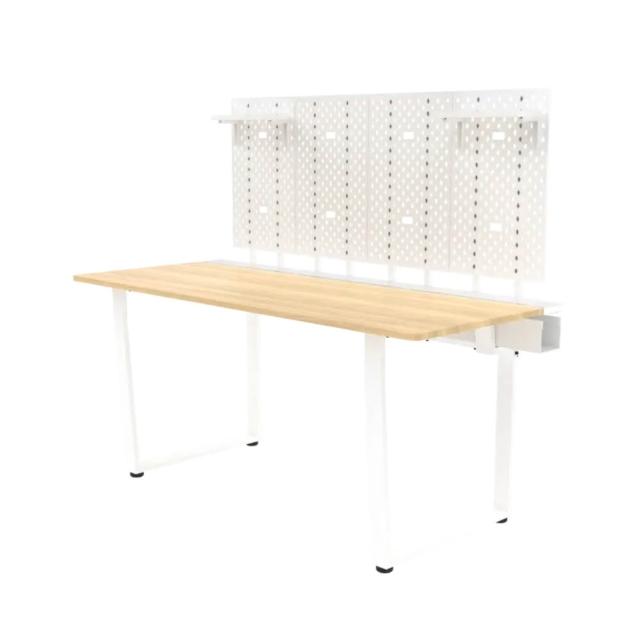 【Dezctop】Bifrost 160 多功能電腦桌 160x70cm-附洞洞板層板組 含運送到府(電競桌/書桌/辦公桌/工作桌)