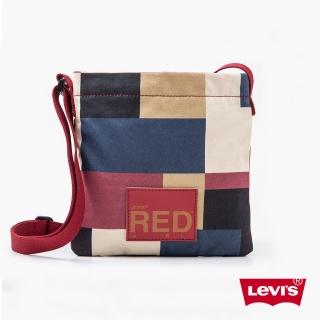 【LEVIS】Red工裝手稿風 男女同款 馬賽克拼接水桶包 / 質感皮標 熱賣單品