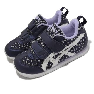 【asics 亞瑟士】休閒鞋 Metid Narrow Mini 童鞋 亞瑟士 魔鬼氈 包覆 後跟反光 中童 藍 白(1144A202401)