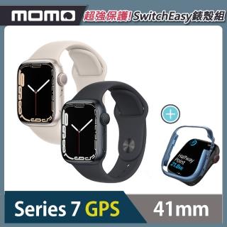 【Apple 蘋果】Apple Watch S7 GPS 41mm ★SwitchEasy金屬錶殼組(鋁金屬錶殼搭配運動型錶帶)