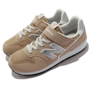 【NEW BALANCE】休閒鞋 996 W 寬楦 魔鬼氈 童鞋 紐巴倫 經典 街頭 麂皮 穿搭 中大童 淺褐 銀(YV996JB3-W)