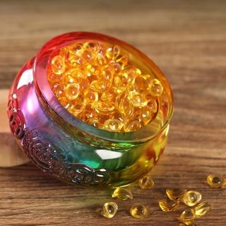 【BLS】春節 漸層招財進寶水晶聚寶盆-10cm(贈水晶金元寶)