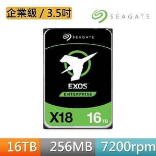 【SEAGATE 希捷】企業級 氦氣碟 EXOS X18 16TB 3.5吋 7200轉 SATAⅢ 企業級硬碟(ST16000NM000J)