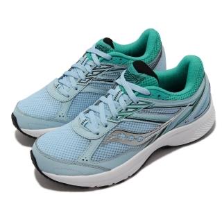 【SAUCONY 索康尼】慢跑鞋 Cohesion 14 運動休閒 女鞋 索康尼 緩震 耐磨抓地 透氣 輕量 藍 綠(S106289)