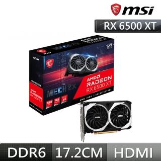 【MSI 微星】Radeon RX 6500 XT 4G MECH 2X OC AMD 顯示卡