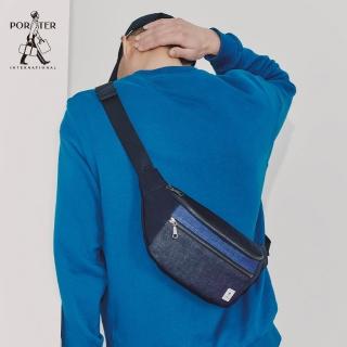 【PORTER INTERNATIONAL】PATCH WORK個性休閒腰包(深藍色)