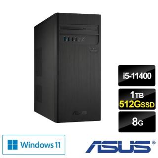 【ASUS 華碩】H-S500TC i5六核文書電腦(i5-11400/8G/1T HDD+512G SSD/Win11)