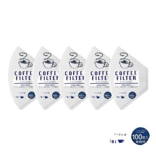 【日本井出】扇形漂白101濾紙100枚*5(1-2杯份)