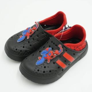 【Disney 迪士尼】漫威 蜘蛛人 後腳踩拖鞋 童鞋 EVA洞洞鞋-Marvel黑紅(台灣製 洞洞鞋)
