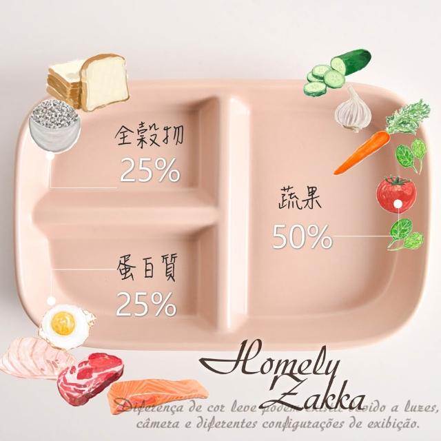 【Homely Zakka】北歐陶瓷健康分隔餐盤_35款任選(211餐盤 瘦身餐盤 健身餐盤 減脂餐盤)