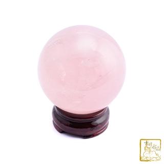 【吉祥水晶】星光粉水晶球 直徑7.9cm(旺生意緣)