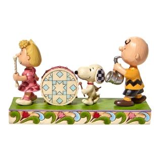 【Enesco】精品家飾 Snoopy 史努比遊行樂隊居家擺飾