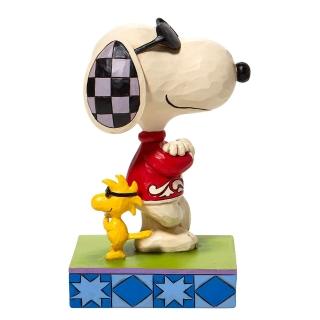 【Enesco】精品家飾 Snoopy 史努比與胡士托墨鏡居家擺飾